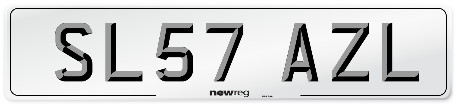 SL57 AZL Number Plate from New Reg